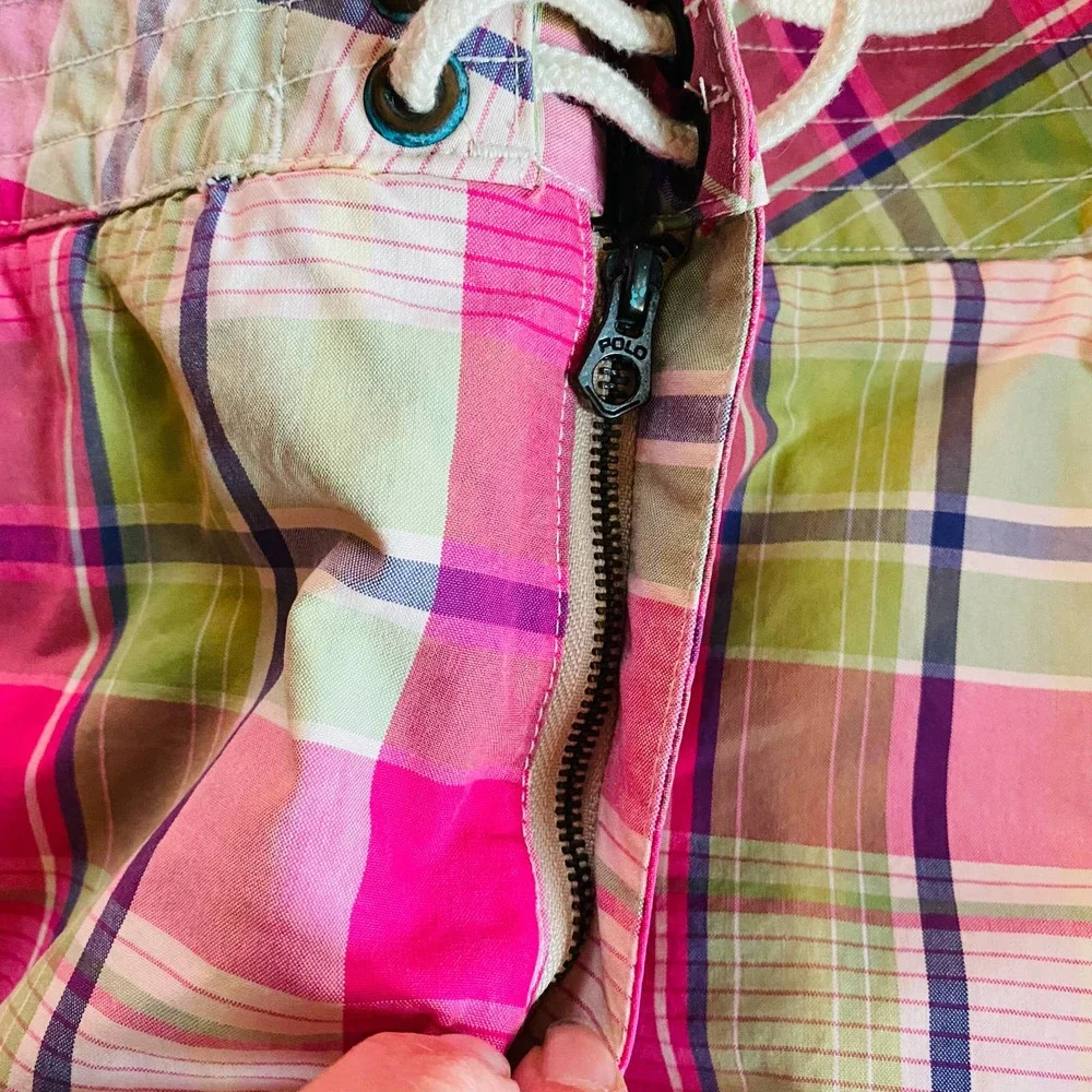 Polo Ralph Lauren Mens Plaid Pink Beach Swim Board Shorts Bathing Suit Trunks - Picture 8 of 8